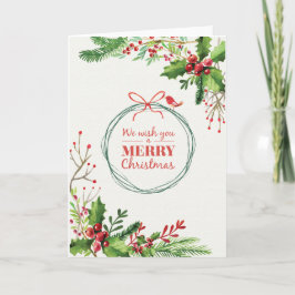 Cartão De Festividades Mistério de água de Natal pintado