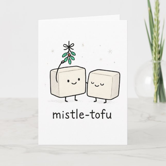 Cartão De Festividades Mistle-Tofu - Funny Christmas Card (Frente)