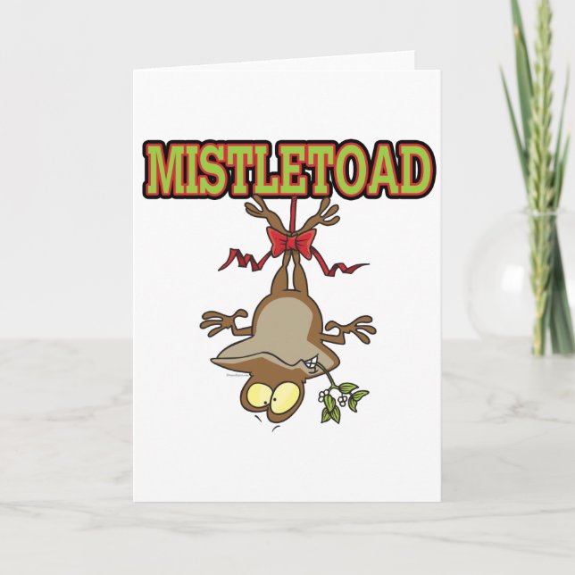 Cartão De Festividades Mistletoad Mistletoe Toad Cartoon (Frente)