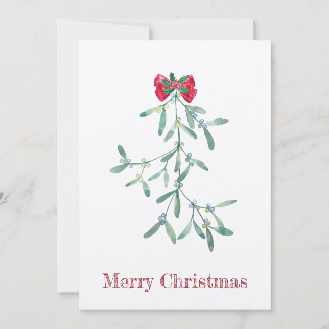 Cartão De Festividades Mistletoe (Frente)