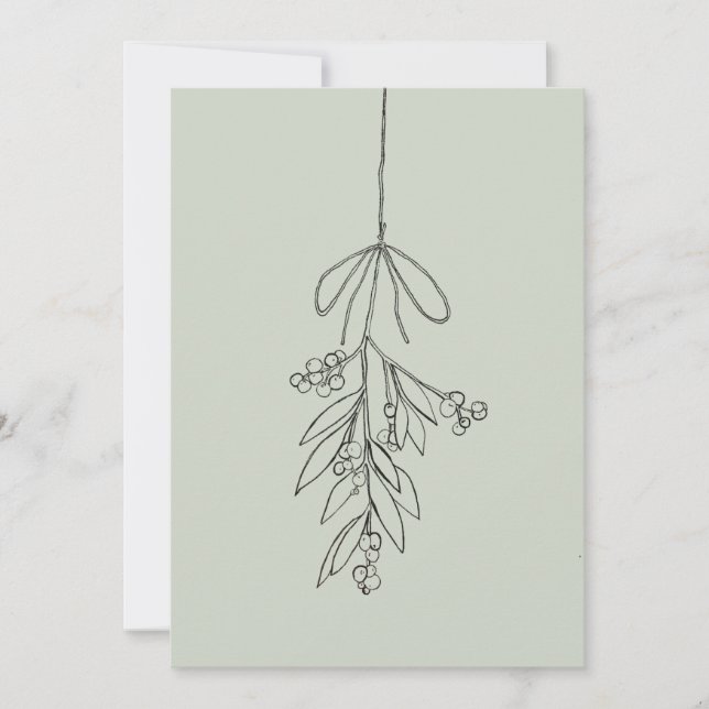 Cartão De Festividades Mistletoe Christmas (Frente)