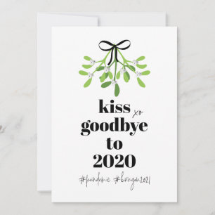 Cartão De Festividades Mistletoe Kiss Adeus a 2020 "Do-Over Funny Humor"