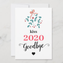 Mistletoe Kiss Goodbye para 2020 Do-over Funny Red