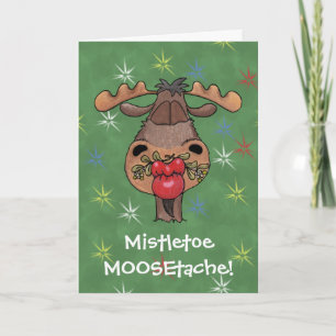 Cartão De Festividades Mistletoe MOOSEtache