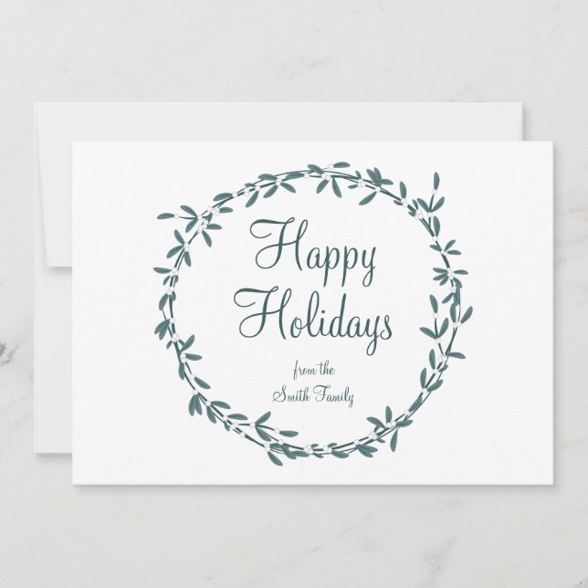 Cartão De Festividades Mistletoe with Personalized Message (Frente)