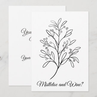 Cartão De Festividades Mistura Engraçada e Vinho, seu lugar ou meu?