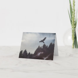 Cartão De Festividades Misty Morning no Notecard das Montanhas