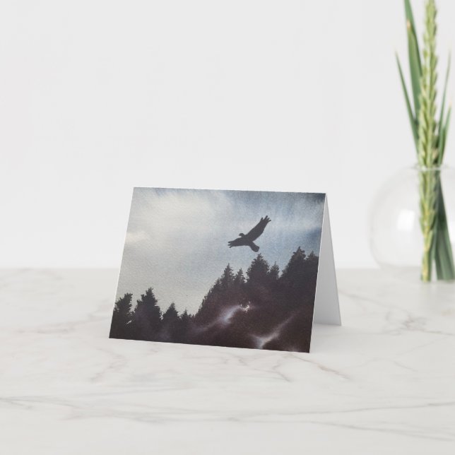 Cartão De Festividades Misty Morning no Notecard das Montanhas (Frente)