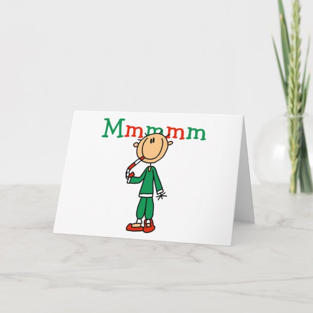 Cartão De Festividades Mmmm Candy Canes Camisetas e presentes (Frente)