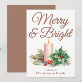 Cartão De Festividades Mocha Mousse - Feliz e Brilho do Script Manuscrito