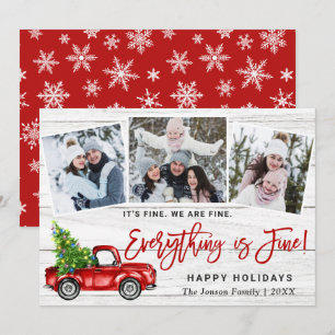 Cartão De Festividades Modern All é Fine 2021 Natal 3 Foto