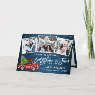 Cartão De Festividades Modern All é Fine 2021 Natal 3 Foto