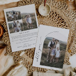 Cartão De Festividades Modern Boho Arch Que Ano Fotográfico de Um Ano em<br><div class="desc">Este moderno boho que um ano fotográfico no cartão de férias de revisão é o cartões de natal perfeito e simples. O boêmico design preto e branco apresenta uma tipografia industrial única, com estilo de safra minimalista. Personalize a frente do cartão com uma foto, seu nome de família e o...</div>