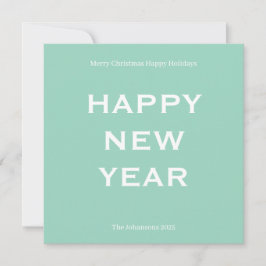 Cartão De Festividades Modern Bold Holiday Card | Custom Text Minimalist 