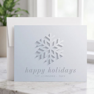 Cartão De Festividades Modern Chic Elegant Snowflake