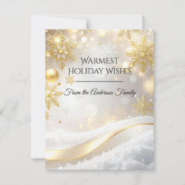 Cartão De Festividades Modern Christmas & New Year Card Elegant