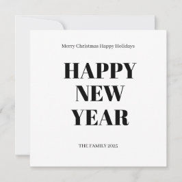 Cartão De Festividades Modern Custom Text  Bold Holiday Card