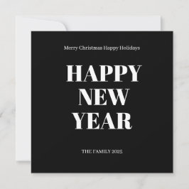 Cartão De Festividades Modern Custom Text  Bold Holiday Card