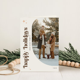 Cartão De Festividades Modern Elegant Christmas Folded Holiday Card
