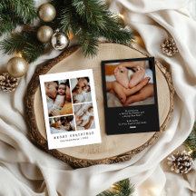 Modern Elegant Family Photo Collage Christmas