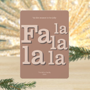 Cartão De Festividades Modern Fa La Mocha Simple Tipografia Chic