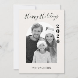 Cartão De Festividades Modern Family Photo Christmas Card | Happy Holiday