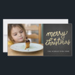 Cartão De Festividades Modern Faux Dourado Feliz Natal Manuscrito<br><div class="desc">Quadro Russo de Chalkboard Russo de Natal Dourado Moderno</div>