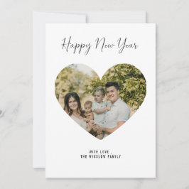 Cartão De Festividades Modern Happy New Year Photo Collage Card | Elegant