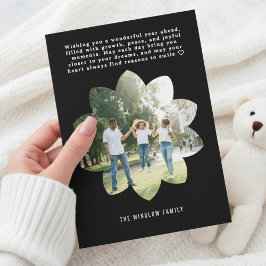 Cartão De Festividades Modern Happy New Year Photo Collage Card | Elegant