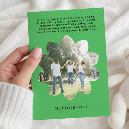 Cartão De Festividades Modern Happy New Year Photo Collage Card | Elegant