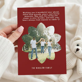 Cartão De Festividades Modern Happy New Year Photo Collage Card | Elegant