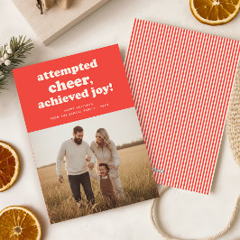 Cartão De Festividades Modern Humor Funny Family Kid Photo Christmas