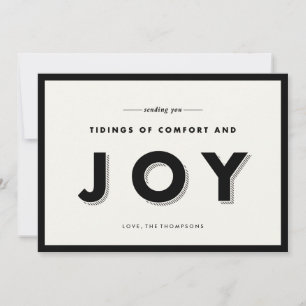 Cartão De Festividades Modern Joy Holiday Greeting