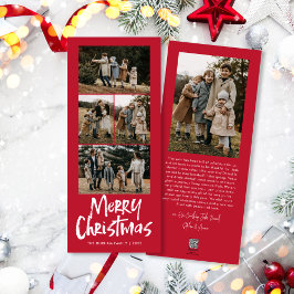 Cartão De Festividades Modern Lettering Cinco Fotos Finas Feliz Natal