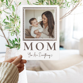 Cartão De Festividades Modern Personalized Mom Photo Greeting Card