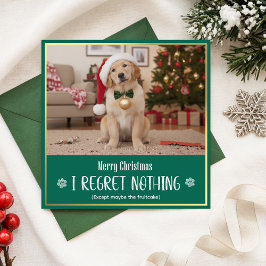 Cartão De Festividades Modern Playful Cute Dog Photo Funny Christmas