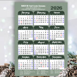 Cartão De Festividades Modern Sage Green 2026 Calendar Business Simples<br><div class="desc">Cartão de Feriado de Ano Novo Minimalista Verde de Calendário Moderno 2026. Todos os textos estão pré-organizados para que você personalize fácil e rapidamente com seus próprios detalhes. Desejo a todos um Feliz Feriado e um Incrível Ano Novo! Para muitos outros designs de cartão, visite (Cartões de natal) https://www.zazzle.com/collections/119095696689680604 (Cartões...</div>