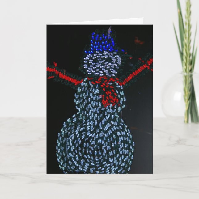 Cartão De Festividades Modern Snowman (Frente)