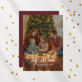 Cartão De Festividades Moderna Família de Tipografia Tendência Foto de Na