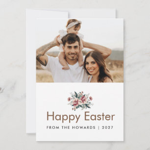 Cartão De Festividades Moderna Flor de Água-marinha da Primavera da Pásco