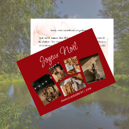 Cartão De Festividades Moderne Joyeux Noël Collage de Fotos de Fêtes