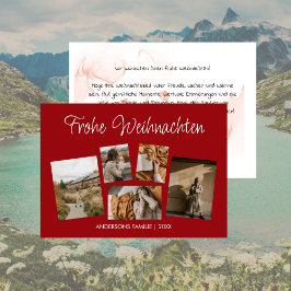 Cartão De Festividades Modernes Frohe Weihnachten Fotocolage Feiertagspo