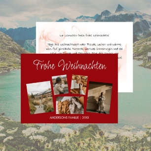 Cartão De Festividades Modernes Frohe Weihnachten Fotocolage Feiertagspo