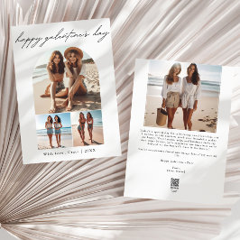 Cartão De Festividades Moderno | 4 Colagem de Fotografias BFF Dia de Gale