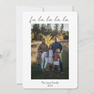 Cartão De Festividades moderno b + w falalala