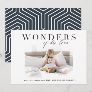 Cartão De Festividades Moderno chic religioso multi foto natal