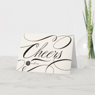Cartão De Festividades Moderno Clássico Anima Caligrafia Elegante