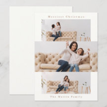 Moderno Colagem Natural e Creme com Três Fotos