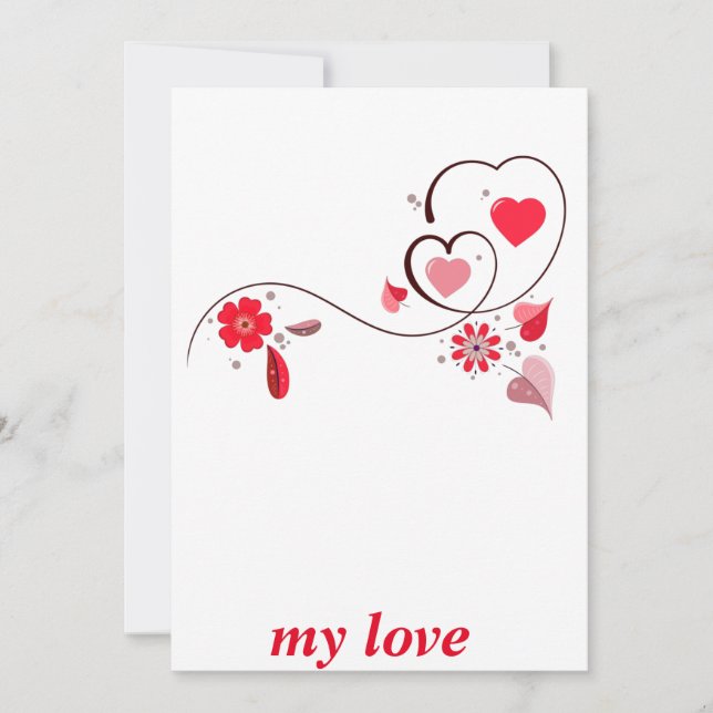 Cartão De Festividades moderno coração da uva, (Frente)