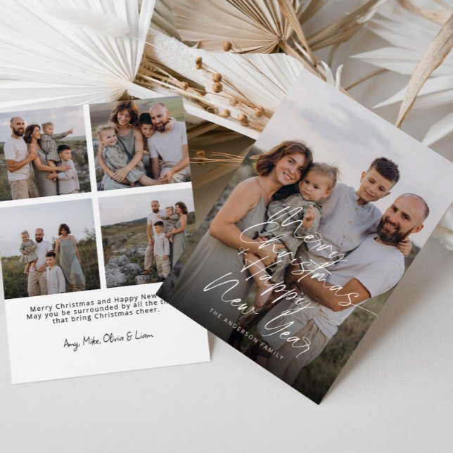 Cartão De Festividades Moderno Feliz Natal e Feliz ano novo (Criador carregado)